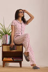 Sweet Moon Knit Cotton Pyjama Set - Baby Pink — thumbnail 4